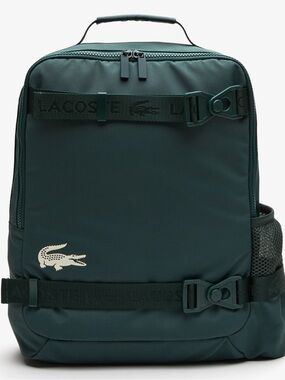 Lacoste Men's Forest Green Backpack Logo Active Bag